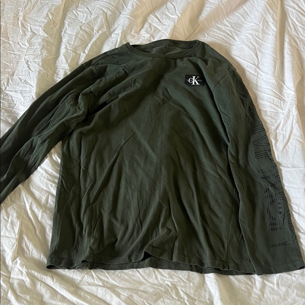 Calvin Klein kids Dark Green Long Sleeve Shirt